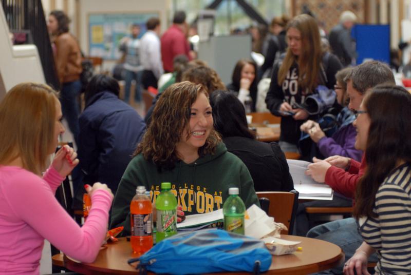 Rome gathering students gathering on Rome campus