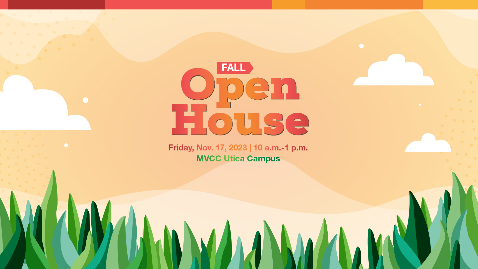 2023 Fall Open House at 10am Friday, November 17 at Utica Campus